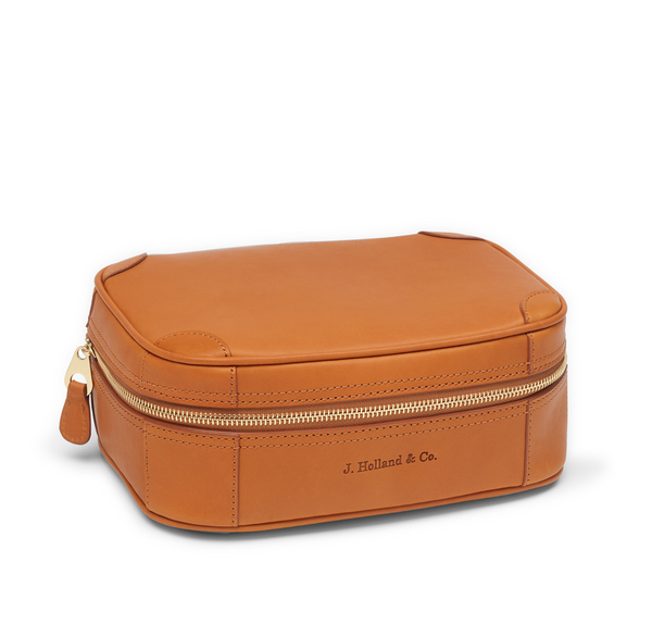 Cognac Leather Dopp Kit